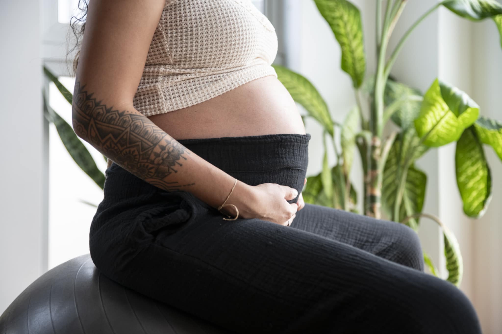Séance de préparation avec ballon
